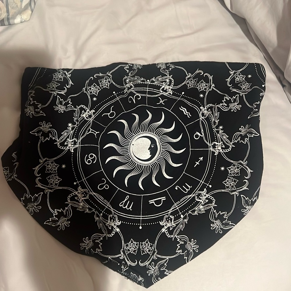 Forever 21 Zodiac Black Handkerchief Top
